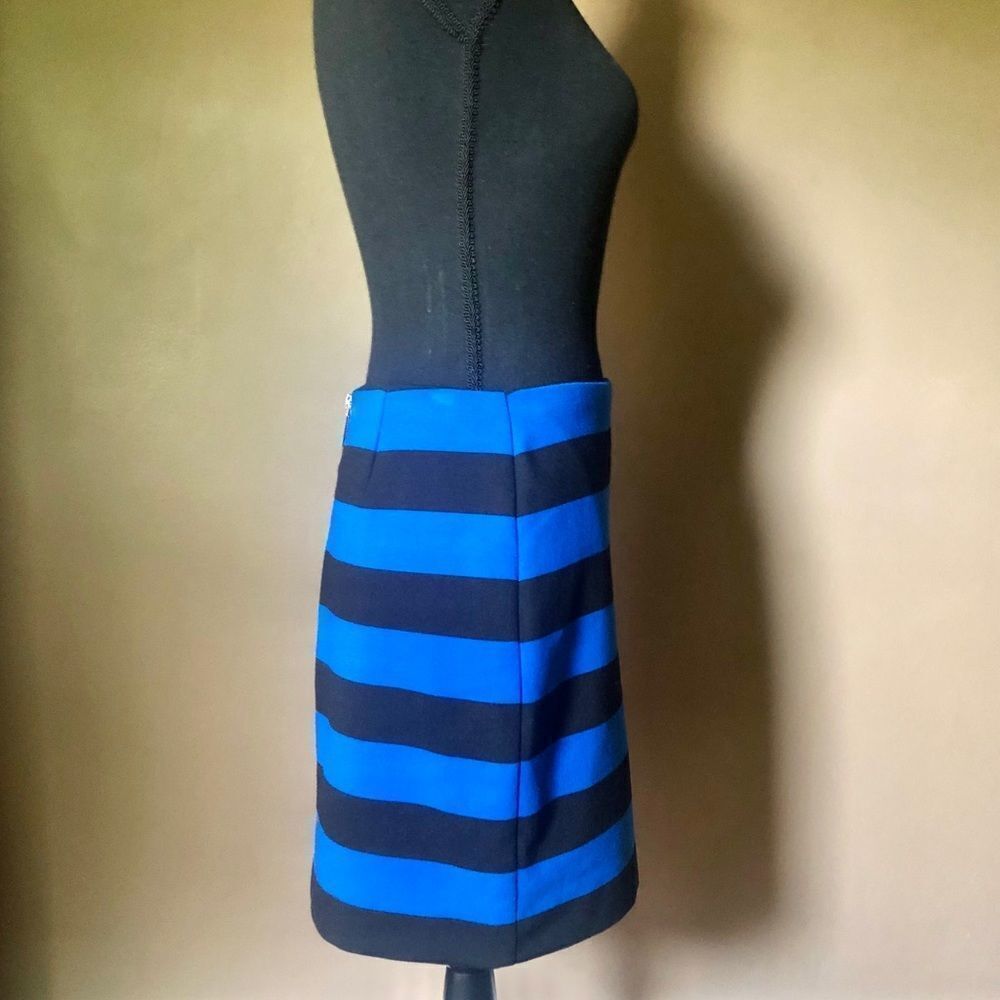 Michael Kors Black and Blue Stripe Skirt - Picture 2 of 3
